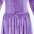 thumbnail image 6 of IBTOM CASTLE Kids Little Girls Maxi Velvet Dress with Pockets Long Sleeve Casual Pageant Party Evening Gown 6-7 Years Dark Purple, 6 of 8
