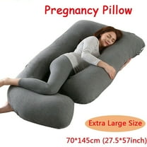 SHANNA Oversized Pregnancy Pillow Maternity Belly Contoured Feeding Body Support Cushion -Dark Gray
