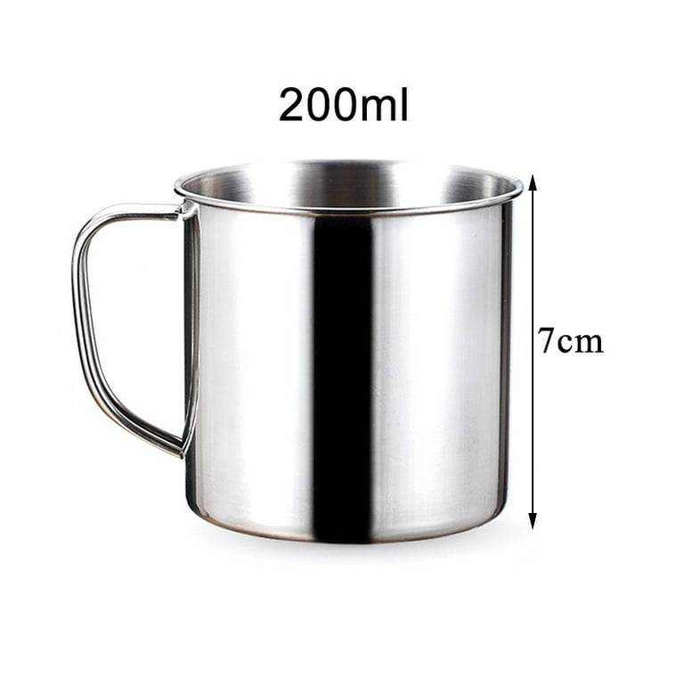 300Ml Mini Plain Stainless Steel Mug Outdoor Travel Tea Coffee