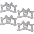 thumbnail image 1 of Billiard Bridge Head, 4 Pack Aluminum Alloy Pool Billiard Cue Stick Bridge Plug-in Billiard Accessories for Pool Table, Silver Tone, 1 of 3