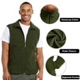 thumbnail image 6 of Men's Full-Zip Polar Fleece Vest, Dark Green 2XL, 1 Count, 1 Pack, 6 of 7