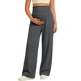 thumbnail image 2 of Maternity Women Wide Leg Pants Over The Belly Elastic Waist Trouser Fall Casual Stretchy Pregnancy Loose Sweatpant M-3XL, 2 of 6