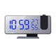 thumbnail image 3 of Reloj digital Termómetro Higrómetro Reloj Proyector Radio Temperatura Medidor de humedad, Fondo negro, Fuente azul Inevent EL001188-03B, 3 of 7
