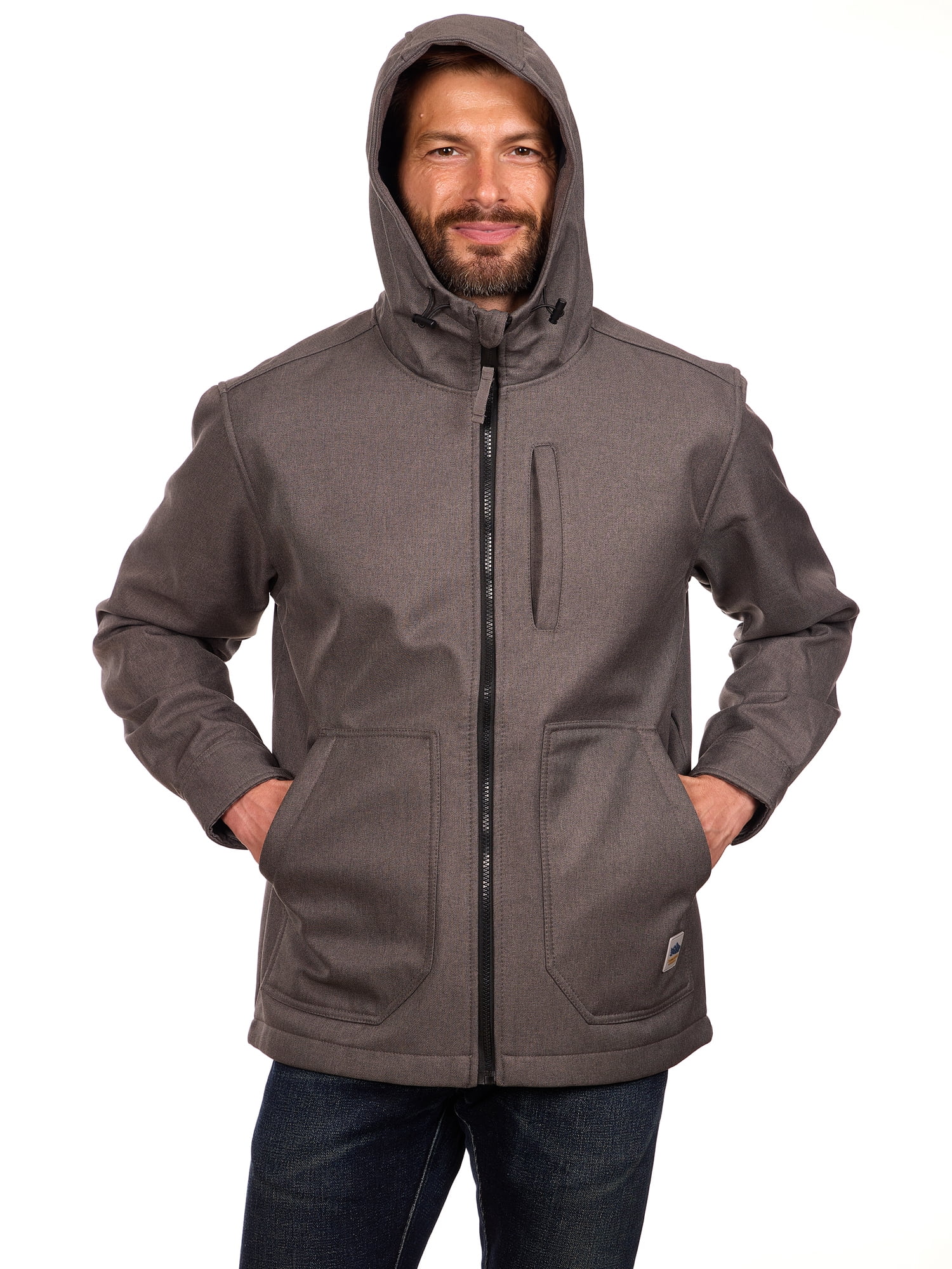 Bass Creek Outfitters Men's Twill Bonded Fleece Softshell Jacket, Sizes M-2XL