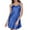 Blue, variant on Prolriy Satin Nightgowns for Women, Women's Summer Strap Thin Slim Fit Solid Color Hanging Dress Loungewear Womens Dresses Blue L
