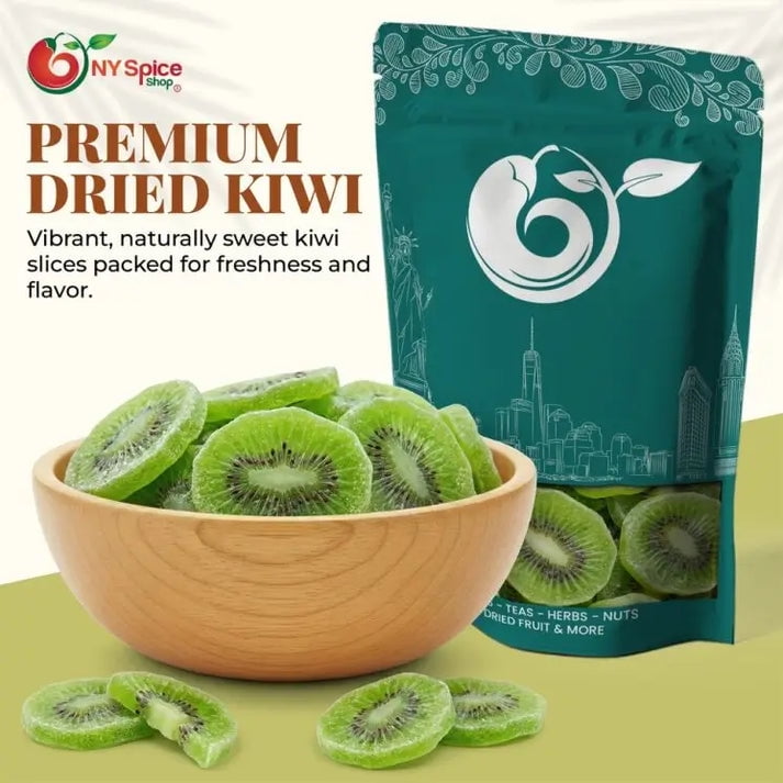 NY SPICE SHOP Dried Kiwi Fruit Slices - 3 Pound - Dried Kiwi Slices - Dried Kiwi Fruit - Sweet & Tart Dried Kiwi Fruits - Sweetened Kiwi Chips - Dehydrated Kiwi Slices