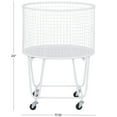 thumbnail image 4 of DecMode White Metal Storage Cart with Wheels, 4 of 13