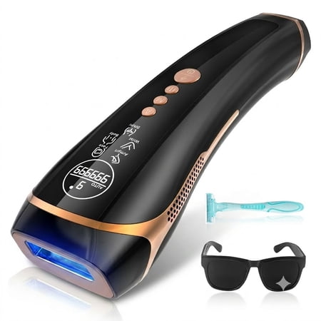 Laser Women's Permanent At-Home Hair Removal Device for Legs, Arms, Armpits & Bikini Line with 999,999 Flashes