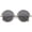 Black-Gold / Smoke, variant on sunglassLA Unisex Retro Metal Frame Thin Temple Top Trim Flat Lens Round Sunglasses (Black-Gold / Smoke) - 51mm