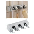 thumbnail image 3 of WHAMVOX Bathroom Storage Rack for Home Use Made of Durable Plastic Grey Color Keep Your Space Clean and Organized 3 Slots 4 Hooks, 3 of 8