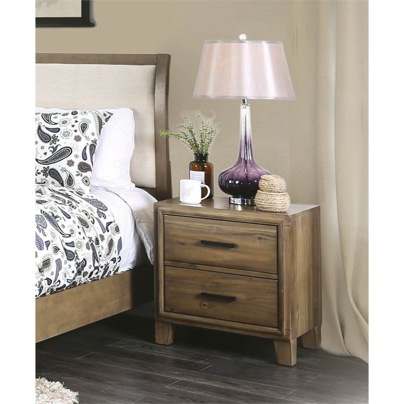 light oak finish nightstand