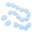 Light Blue, variant on 6 Inch Light Blue Linking Balloons 120-Piece Kit for DIY Party Garland Arch Decor