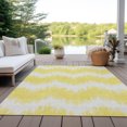 thumbnail image 6 of Addison Rugs Chantille Indoor/Outdoor Transitional Chevron Yellow Washable Rectangle Rug, 9' x 12', 6 of 6
