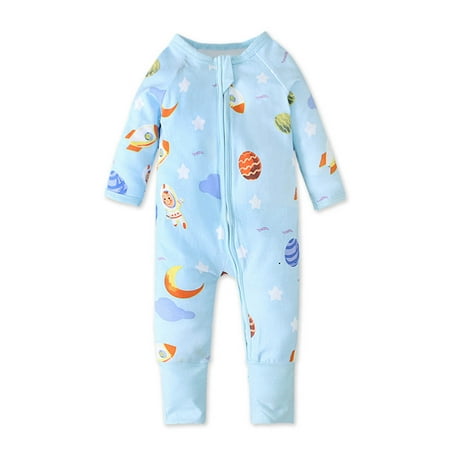 

SuoKom Baby Boys Girls Bodysuit Infants Pure Cotton Coverall Boys Long Sleeve Planet Space One-piece Romper Kids Jumpsuit Baby Clothes Essentials (3-48 Months)