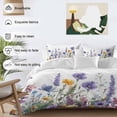 thumbnail image 4 of Spring Floral Bedding 3 Piece Duvet Cover Set California King, Purple Flowers Colorful Summer Botanical Soft Microfiber Comforter Cover with Zipper Closure & Pillowcases, FadeResistant Quilt Cover, 4 of 9