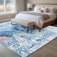 thumbnail image 4 of Non-Slip Rug Pad Rugs Summer Sea Turtle Ocean Coral Starfish Rectangle Area Rugs 5x7Ft Soft Carpet Pads for Living Room Kids Room, Blue Wood Grain, 4 of 9