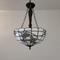 thumbnail image 6 of Tiffany Pendant Lights Ceiling Light White Stained Glass Flowers LED Bulbs Included for Dining Room Living Room Bedroom 16"W*16"D*60" H, 6 of 9