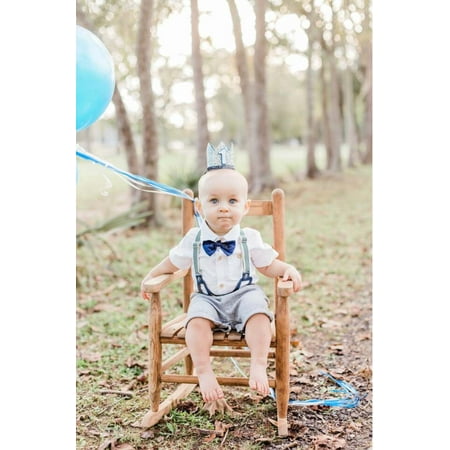 

Laurenza s Baby Boys 4 Pcs Infant Outfit Grey Navy Bodysuit and Suspenders Set Baptism Christening Wedding Outfit Ring Bearer Boys Easter Clothes Outfit 0-3M