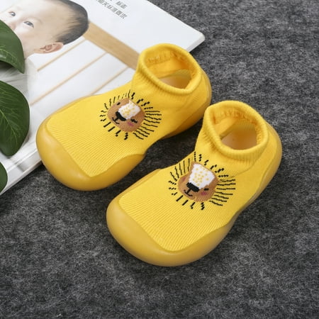 

Winter Autumn Baby Non-Slip First Walking Shoes Soft Sole Cartoon Animal Infant Slip-on Sock Shoes