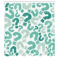 thumbnail image 2 of Ambesonne Modern Shower Curtain, Contemporary Pattern Sketch, 69"Wx84"L, Jade Green, 2 of 4