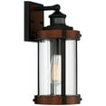 thumbnail image 5 of John Timberland Stan Industrial Outdoor Wall Light Fixture Dark Faux Wood Black Motion Sensor 15 1/2" Clear Glass for Post Exterior Barn Deck House, 5 of 7