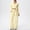 Suit-320Yellow, variant on Gamivast Two Piece Sets for Women Crew Neck Crop Top & Wide Leg Pants Lounge Sets Long Sleeve Flowy Yoga Dance Casual Matching Outfits