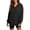 Black, variant on hlysgo Women's Long Sleeve Sweatshirt Full Zip Up Hoodie Drawstring Sweat Jacket Casual Loose Winter Outerwear Tops with Pockets Light Blue,L