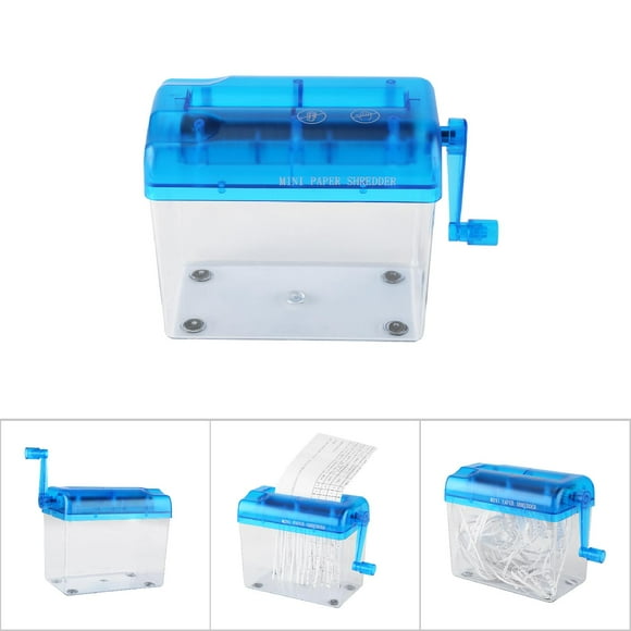 Mini Triturador De Papel Portátil Con Manivela Para Oficina, Hogar, Escuela, Azul, Rosa, Naranja, Gris, 475G