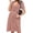 Dirty Pink, variant on Weardear Maternity Dress V Neck Ribbed Knit Nursing Dresses with Pockets Tie Waist Pregnancy Breastfeeding Midi Dress