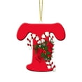 thumbnail image 2 of Adornos navideños personalizados con letras | 26 colgantes del alfabeto para decorar las fiestas | Adornos colgantes de acrílico con símbolos navideños, 2 of 3