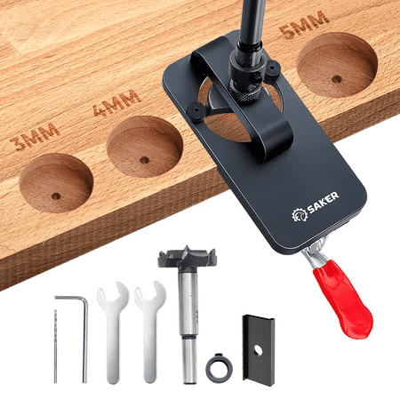 

Saker Concealed Hinge Jig Z86-Woodworking 1.37 Inch Hole Puncher Concealed Hinge Hole Drilling Guide Locator Jig (3-5MM offsets)