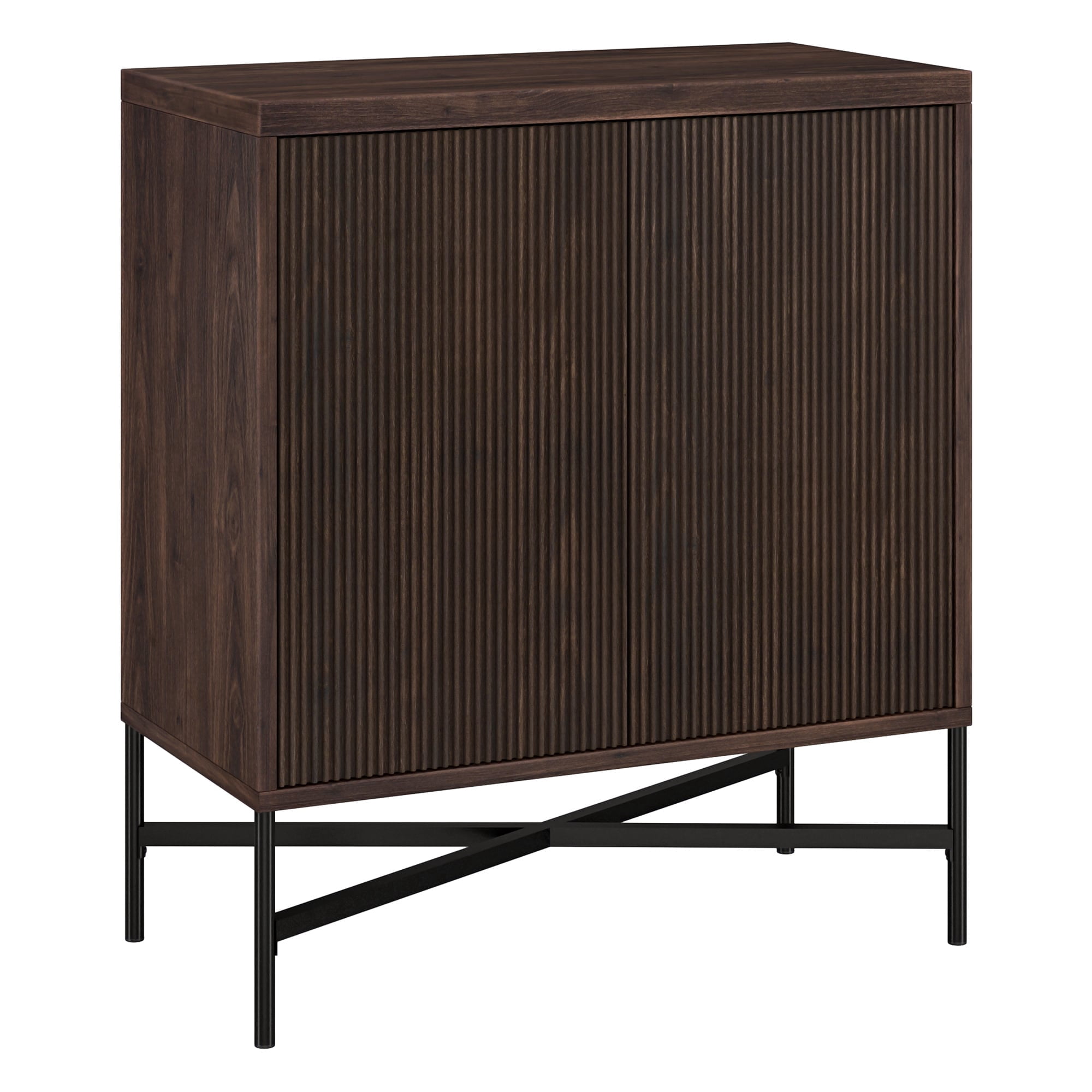 Evelyn&Zoe AC1937 Brighton Accent Cabinet with Adjustable Shelves Alder Brown, 48.1 lb