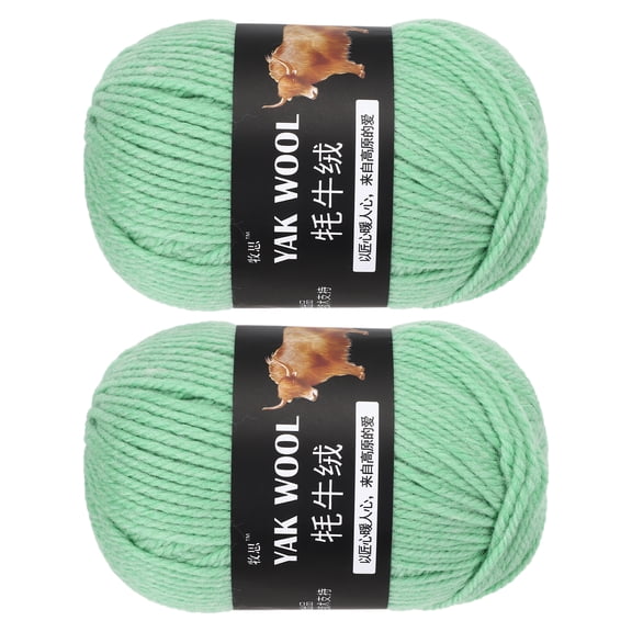 Uxcell 2PCS Crocheting Yarn,Light Green 3 Ply wool Yarn 200g Sport Weight Yarns Bulk Soft and Fluffy Yarns for Knitting DIY Crochet Handicraft Blankets Gift,220 Yards