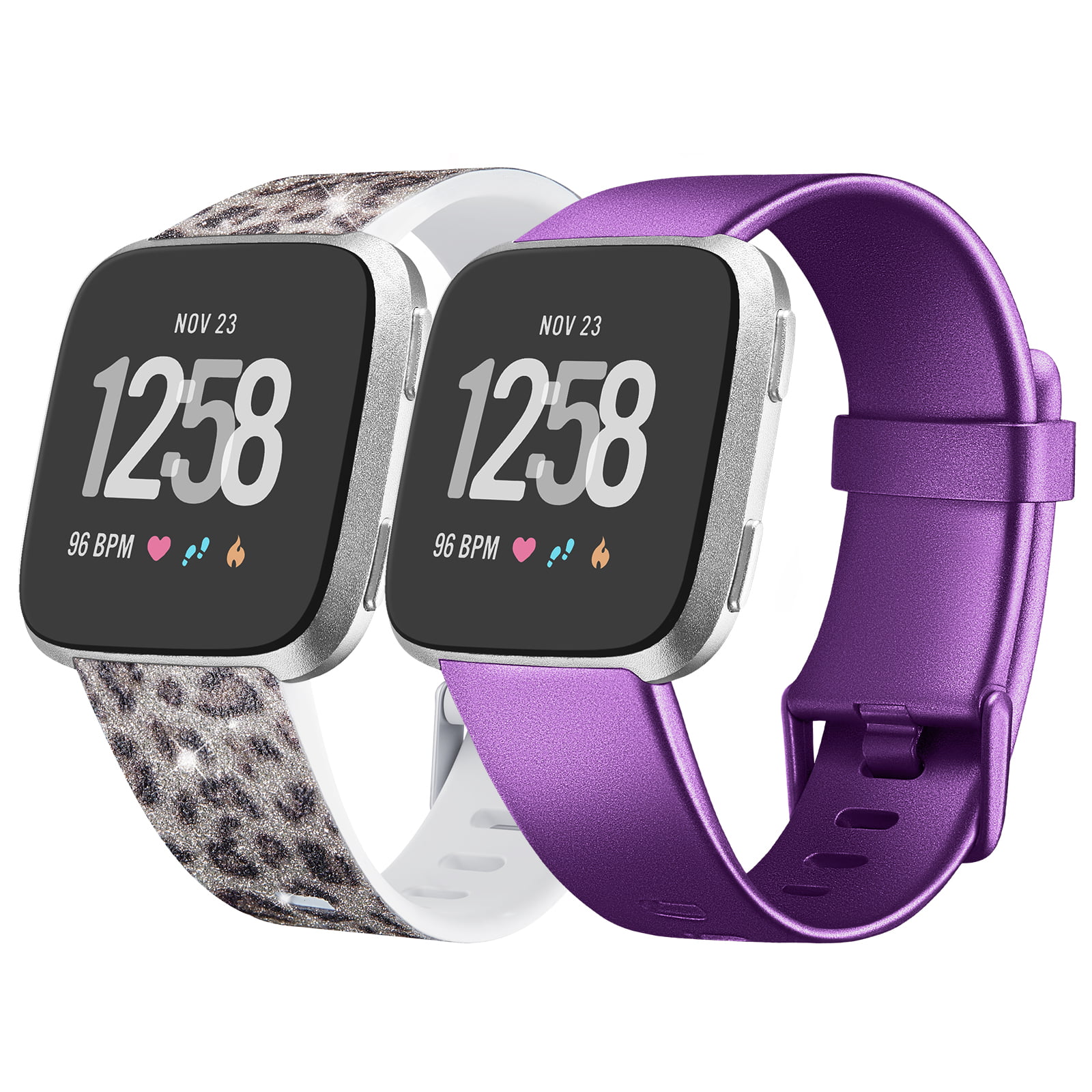 Bands For Fitbit Versa 2 Versa Lite Versa Special Edition,Narrow Floral Silicone 