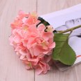 thumbnail image 3 of Ramo de flores artificiales de simulación de hortensias para decoración del hogar (champán rosa), 3 of 5
