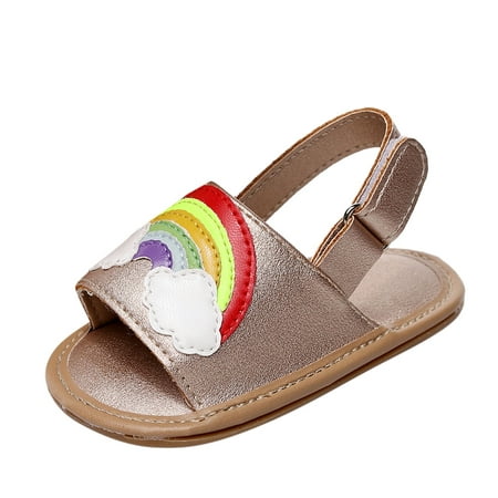 

Facrlt Baby Girls Outside Wear Soft Sole Non-slip Breathable Sweat Proof Sandals Toddler Easy on Easy off Sandals Super Cute Baby Sandals Summer Cute Sandals for Baby Girls