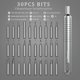 thumbnail image 5 of Juego de destornilladores de precisión en miniatura 31 en 1, kit de herramientas de reparación plateadas para dispositivos electrónicos y gadgets, puntas magnéticas y mango duradero, agarre anodizado, 5 of 7