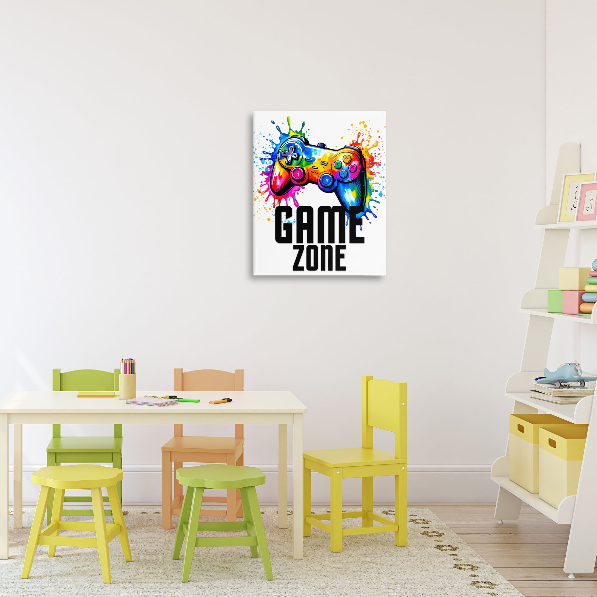 Stupell Industries Game Zone Bright Splash Canvas Wall Art, design by Kim Allen