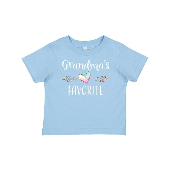 Inktastic Grandmas Favorite Heart Grandchild Boys or Girls Baby T-Shirt