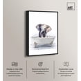 thumbnail image 2 of Bathtub Elephant Canvas Print Trendy Bathroom Art by Art Remedy, Black Frame, 24 x 36, 2 of 7