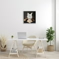 thumbnail image 3 of Stupell Industries White Cat in Uniform Animals & Insects Painting Gray Framed Art Print Wall Art, 24 x 24, 3 of 9