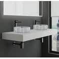 thumbnail image 6 of 60 Inch Wide White Bathroom Solid Surface Stone Countertop For Sink, 6 of 6
