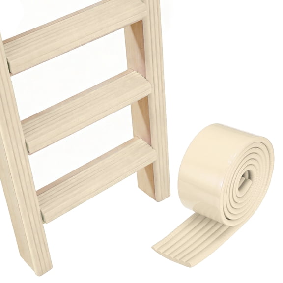 Uxcell Bunk Bed Ladder Pad, (6.5ft, Beige), Self-Adhesive Bunk Bed Step Foam Padding Soft Extra-Wide Edge Protector Traction Treads, Suit for - Stair Steps/Bedroom/Kitchen