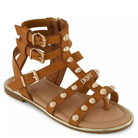 

DKNY COGNAC Little Girls Studded Sandals US 3