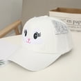 thumbnail image 2 of Prolriy Toddler Hat Bunny Sunhat Hats Cartoon Cap Beret Girls Sun Soft Baby Hat Boy Eaves Baseball Kids Hat Baby Hat White, 2 of 2