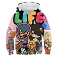 thumbnail image 2 of Sudadera con capucha Toca Life World para niños, ropa de salón de Anime de gran tamaño, 3D, creador de juguetes virtuales, misma sudadera informal para niños, otoño, 2 of 3
