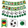thumbnail image 4 of Dwellin Soccer Party Decorations International World Flags Banner Football Cutouts Honeycomb Bunting Garlands for Sports Birthday Match Viewing Supplies, 4 of 5