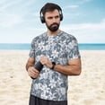 thumbnail image 4 of Wukai Lilies Flowers Print Men's Short-Sleeved Mesh T-Shirt,Quick-Dry Short Sleeve Workout T-Shirt-3X-Large, 4 of 8