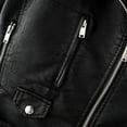 thumbnail image 5 of Women's Moto Biker Jacket Punk Fashion Relaxed Fit Zip Up Long Sleeve Short Coat Lapel Collar Streetwear Jackets, 5 of 8