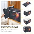 thumbnail image 2 of Yayeee Collapsible Cube Storage Bin with Lid Fabric Closet Decorative Basket with Handles, Black Astronaut, 2 of 7